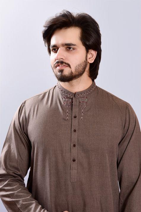 Mens Casual-Embroidery Kameez Shalwar 